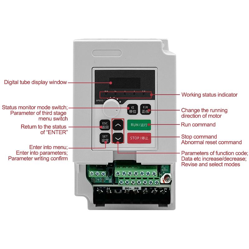 Cnc Spindle Motor - 1.5kw 110v/220v/380vac Inverter 2hp Vfd Variable