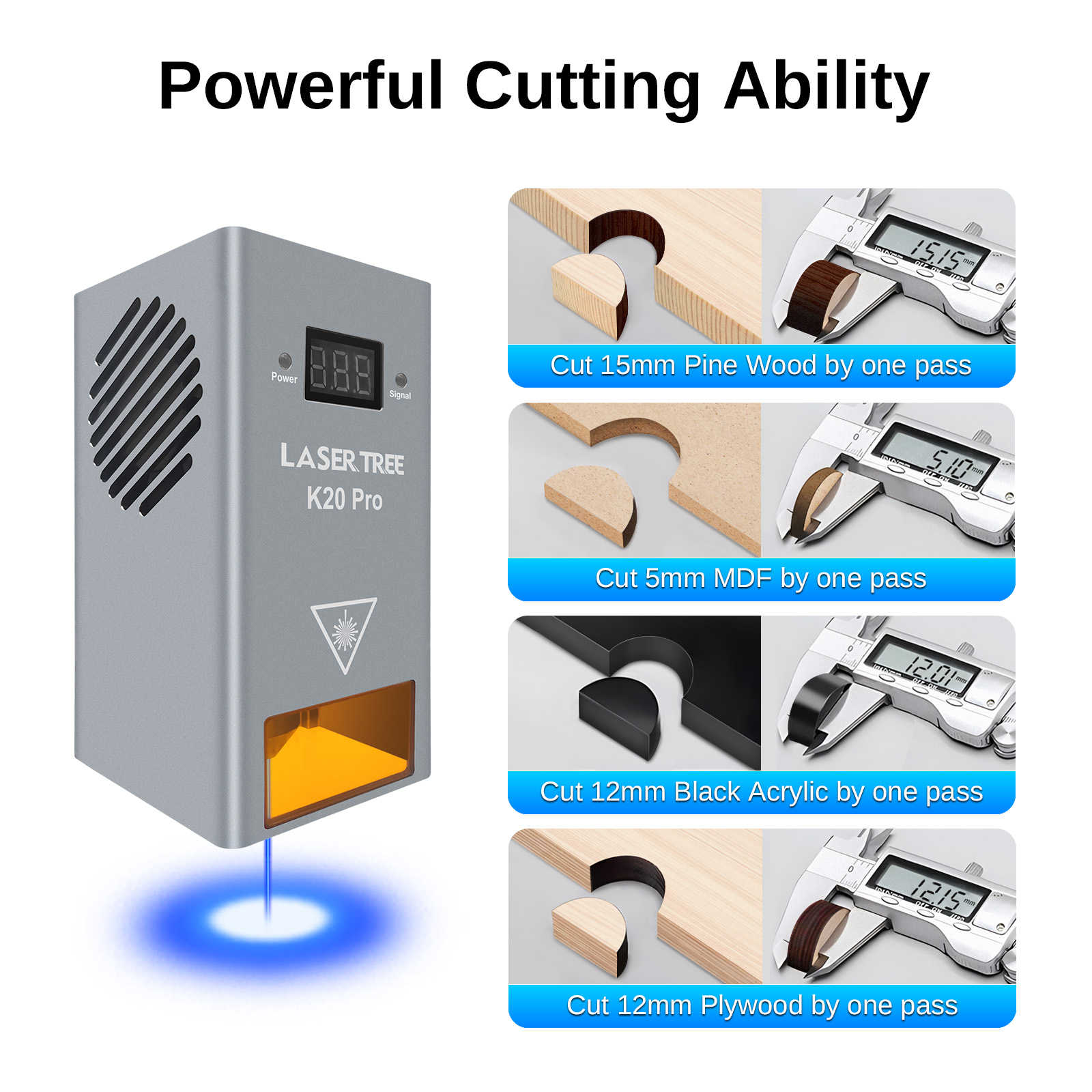LASER TREE K20 20W Optical Pow - Industrial Laser Cutter review and price