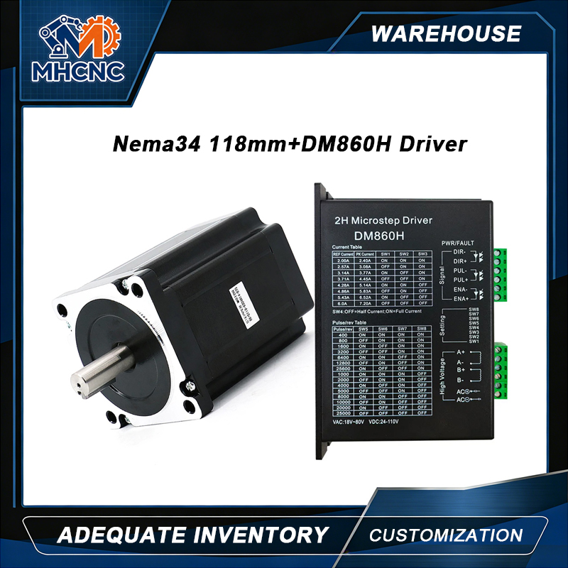 MHCNC Nema34 118mm 8.5Nm Open  - Stepper Driver Cnc review and price