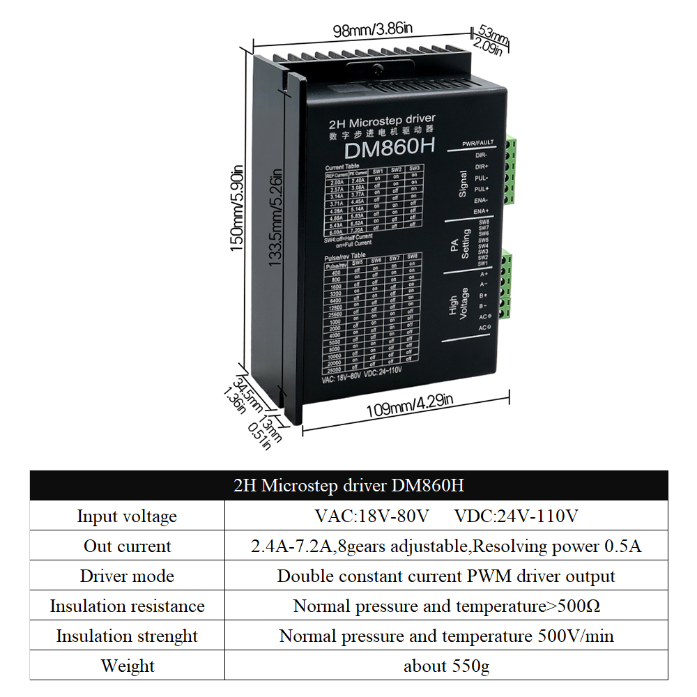 MHCNC Nema34 118mm 8.5Nm Open  - Stepper Driver Cnc review and price